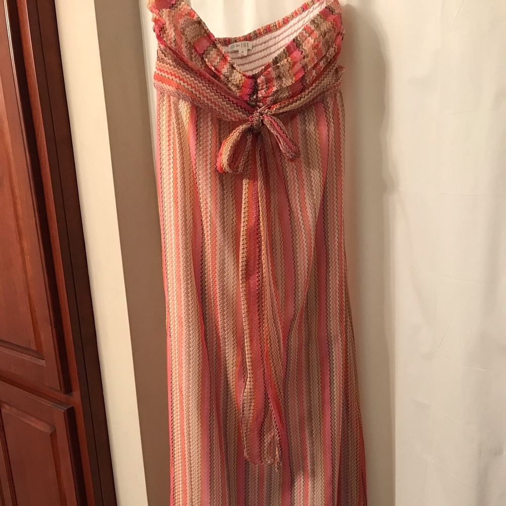 Strapless summer dress multicolor